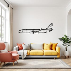 737-800 Metal Aircraft Wall Art, Pilot Gift, Aviation Gift Airplane Wall Art, Aviation Decor, Metal Wall Art,