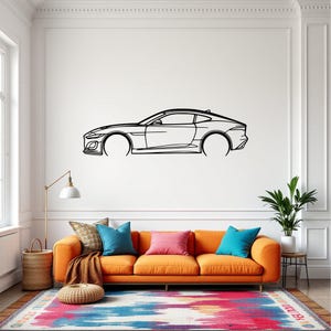 F-Type 2020 Detailed Car Silhouette Wall Art, Metal Car Wall Decor, Gift For Car Lovers, Car Gift For Him, Car Guy Gift