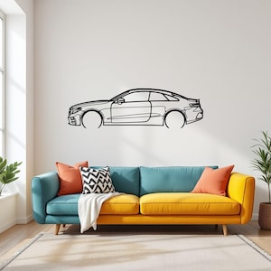 Car Silhouette Metal Wall Art, Unique Car Lover Gift, Garage Decor For Him, Automotive Enthusiast Gift, Car Decor For Men, Christmas Gift