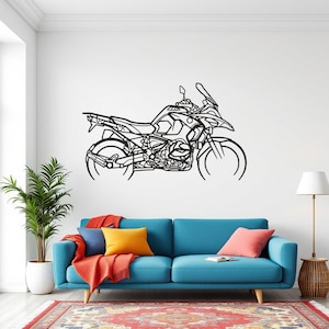 Metal Motorcycle Wall Decor - Perfect Gift for Motorcycle Enthusiasts, Unique and Durable Design for Home or Garage Decoration
