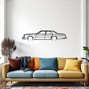 Impala 1975 Detailed Car Silhouette Wall Art, Metal Car Wall Decor, Gift For Car Lovers, Car Gift For Him, Car Guy Gift
