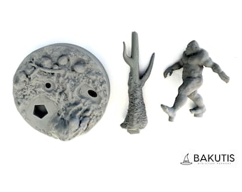 BIGFOOT , unassembled, unpainted 3D printed diorama kit!