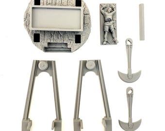 The PIT and The PENDULUM, unassembled, unpainted 3D printed diorama kit!