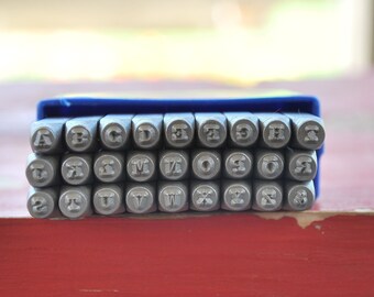 Metal Stamp Set-2 MM Uppercase Typewriter Font-Metal Stamping Alphabet--Steel Stamps-Metal Stamp Set- Make Personalized Jewelry
