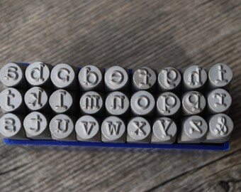 Single Letter Lowercase Typewriter Font 6mm LARGE -Lowercase- Steel Stamps for Metal -1/4 inch by Metal Supply Chick-Pick Letter