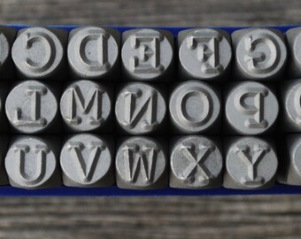Single Letter Uppercase Typewriter Font 6mm LARGE- Steel Stamps for Metal -1/4 inch by Metal Supply Chick-Pick Letter