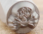 Sugar Skull Metal Design Stamp-Measures approx 6mm Metal Design Stamp-Metal Stamping Supplies