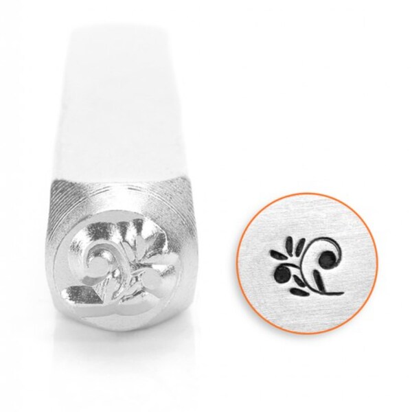 Metal Stamp-Floral Swirl Metal Design Stamp ImpressArt- 6mm Metal Stamping Tool-Steel Stamp-Metal Supply Chick-SC1512H6