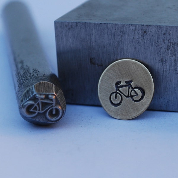 Bike Design Stamp-Metal Stamp LARGE-Exclusive To Me-New 3/8 in.-Metal Stamping Tool-Perfect for Metal Stamping and Metal Work