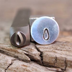Metal Stamp Tear Drop/Raindrop- Southwest Symbol Metal Stamp-6mm Size-Steel Stamp-New Metal Design Stamps-by Metal Supply Chick-DCH79