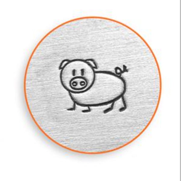 Impressart Metal Stamp-"Pig"  Oinky Metal Design Stamp ImpressArt- 6mm Metal Stamping Tool-Steel Stamp-Metal Supply Chick