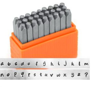 Basic Bridgette Lowercase 3mm Alphabet Economy Impressart -Metal Stamp Set-Great Inexpensive Tool for Your Shop and Stamping Needs