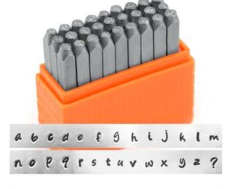 Basic Bridgette Lowercase 3mm Alphabet Economy Impressart -Metal Stamp Set-Great Inexpensive Tool for Your Shop and Stamping Needs
