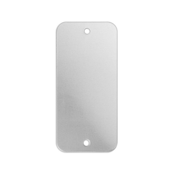 Premium Aluminium Stamping Blank-Rechteck mit Löchern 1 5/8 Zoll - Stamping Blanks - 16g Gauge 6 Pack- Impressart Premium Metall Versorgung Küken