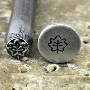 Leaf Metal Stamp 5mm Metal Steel Stamp for Metalwork Leatherwork Jewelry Making and Crafts-Metal Supply Chick