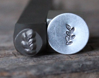 Branch Metal Stamp-6mm Size-Steel Stamp-New Metal Design Stamps-by Metal Supply Chick-DCH53