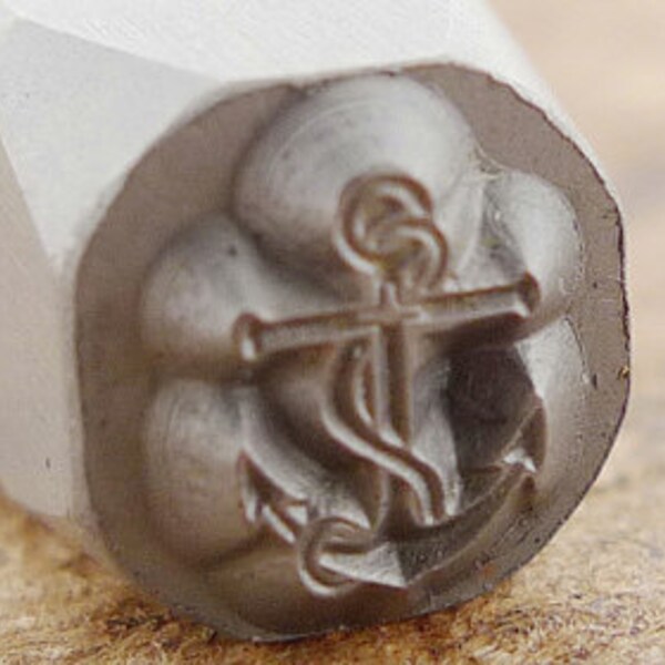 Anker Metall Design Stempel-Maße ca 6mm- Metall Design Stempel-Metall Stempelzubehör für personalisierten Schmuck