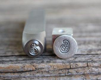 Paisley Metal Stamp-7mm Size-Steel Stamp-New Metal Design Stamps-by Metal Supply Chick