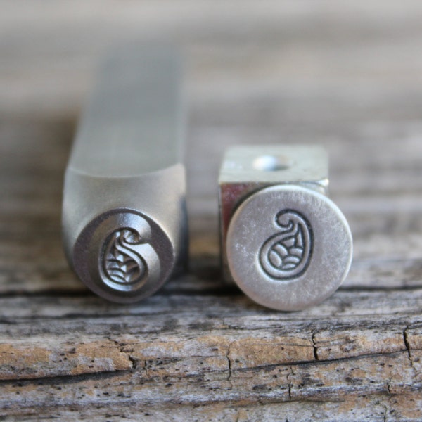 Paisley Metal Stamp-7mm Size-Steel Stamp-New Metal Design Stamps-by Metal Supply Chick