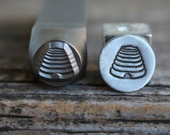 Beehive-Metal Stamp-8mm Size-Steel Stamp-New Metal Design Stamps-by Metal Supply Chick