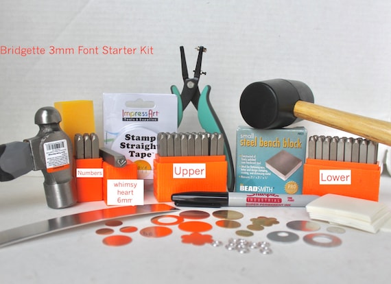 Metal Stamping Kit-beginners Stamping Kit-bridgette Impressart Font Set-includes-letter  Sets Upper and Lower/numbers 