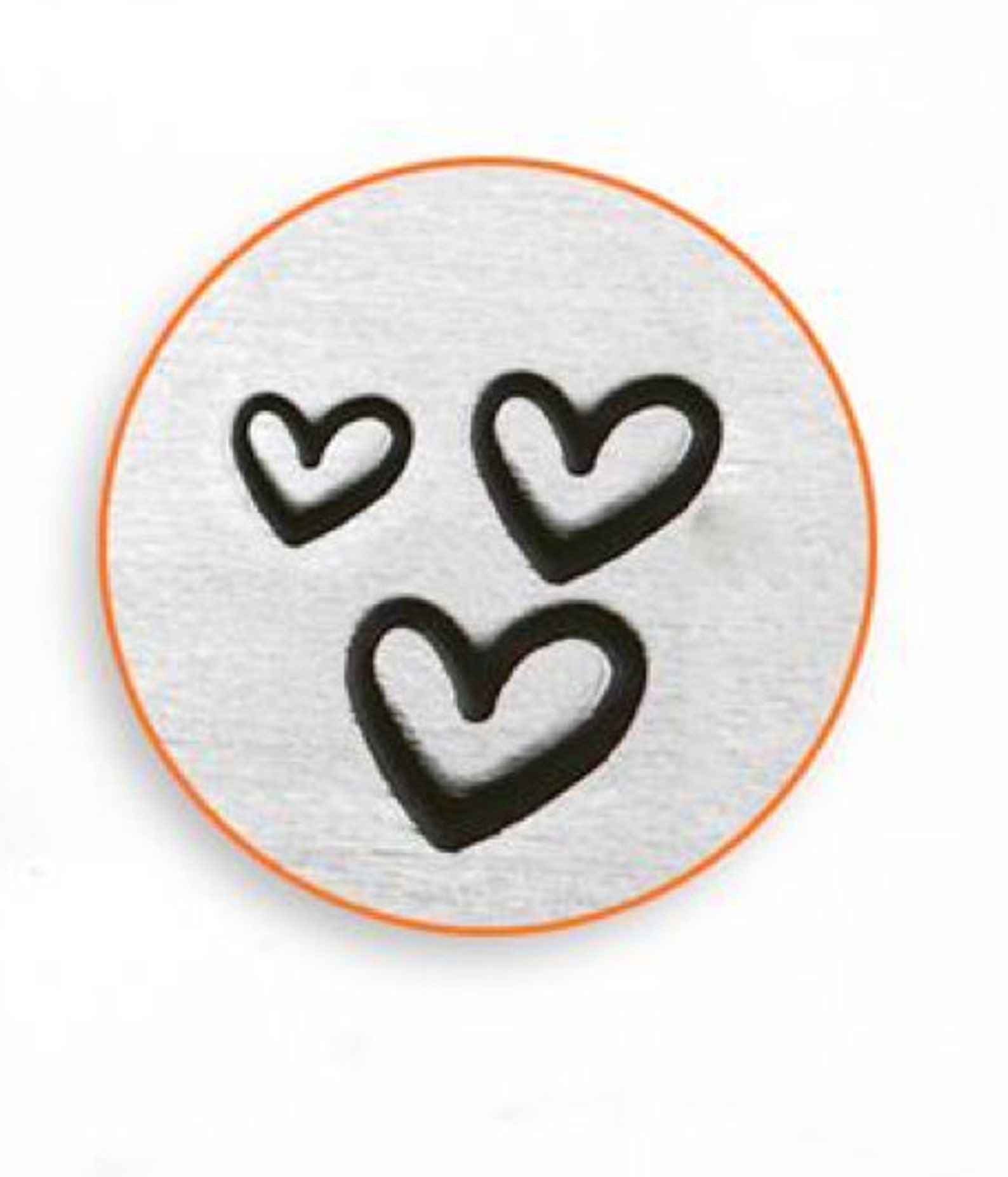 Impressart Metal Stamp Heart Design Stamp 3 Pack Get sizes Etsy