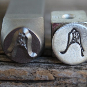 Bride and Groom-Metal Stamp-8mm Size-Steel Stamp-New Metal Design Stamps-by Metal Supply Chick