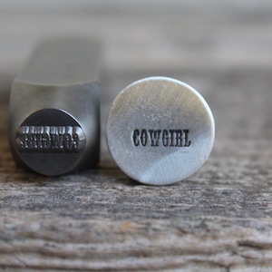 Cowgirl Word 10mm-Steel Stamp-Metal Design Stamps-BIG Metal Stamp- Metal Supply Chick-DJU88