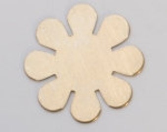 Flower Blank Brass 24ga- 15/16" 8 Petal Flower- PK/6-Great for your Jewelry Stamping Needs-Stamping Blanks for Personalized Jewelry