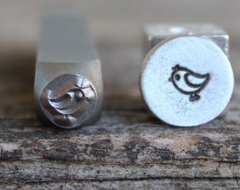 Chickie Bird-Metal Stamp-5mm Size-Steel Stamp-New Metal Design Stamps-by Metal Supply Chick