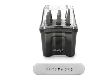 Amethyst Signature Number Set  Metal Stamp Set  ImpressArt 3mm -Metal Stamp-Metal Set-Metal Supply Chick