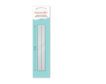 Manschette Armband Rohling 3/8 x 5 Zoll Aluminium Stanzteile-Aluminium 14 Gauge-Abgerundete Ecken-12 Pack-Metall Versorgung Chick-Impressart D03229-24