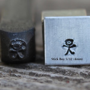Stick Boy Metal Design Stamp-5/32 inch (4mm)-Metal Stamp-Metal Stamping Tool-Metal Supply Chick