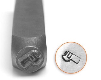 Fluitje metalen stempel Impressart metalen stempel-metalen ontwerpstempel-6 mm- -Metal Stamping Tool-Staalstempel-Metal Supply Chick