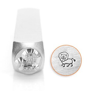 Impressart "Lion" Metal Stamp 6 mm  Leo Metal Design Stamp-Metal Stamping Tool-Steel Stamp-Metal Supply Chick