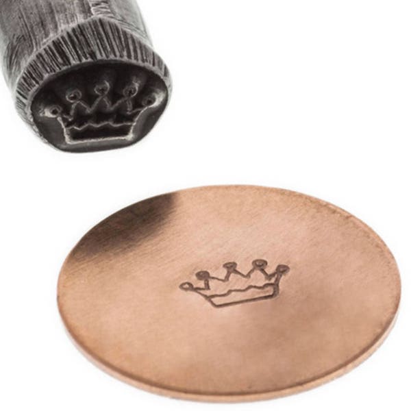 Metal Stamp Crown Metal Stamp-5mm wide-Steel Stamp-Metal Design Stamp-Jewelry Tool, Leatherwork, Metalwork-Metal Supply Chick