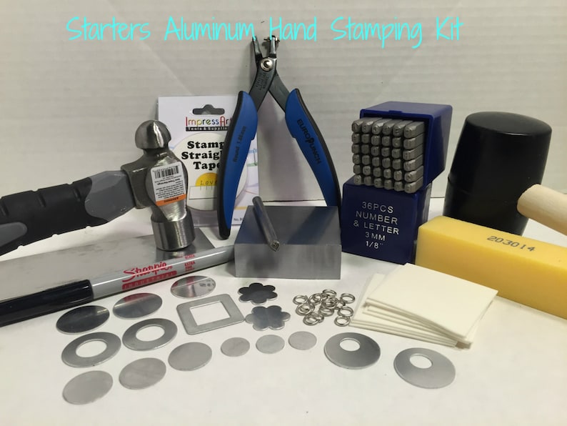 Start Stamping Kit Aluminum Starter Kit Get Started Easy to stamp Aluminum Blanks-Learn Today image 1