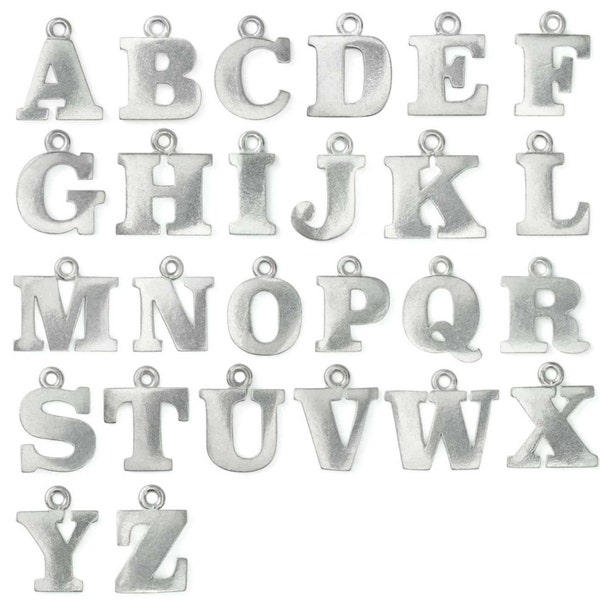 Letter Charm Pewter Stamping Blank-3/4 inch- Impressart-Choose Your Letter-Stamping Blanks-Metal Supply Chick