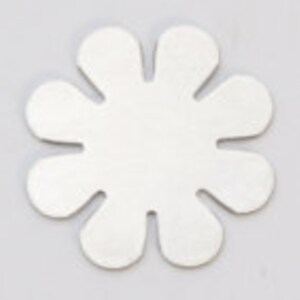 8 Petal Flower Nickel Silver 24ga-15/16 Pk 6-Eurotool-Great for your Jewelry Stamping Needs-Stamping Blanks for Personalized Jewelry image 2