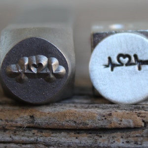 Heartbeat-Metal Stamp-8mm Size-Steel Stamp-New Metal Design Stamps-by Metal Supply Chick