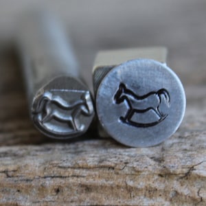Metallstempel-Schaukelpferd-Design Stempel-Metallstempel-8 mm- 3/8 in.-Metall-Stanz-Werkzeug-Metall-Stanzen und Metallarbeit-Metall Versorgung Küken