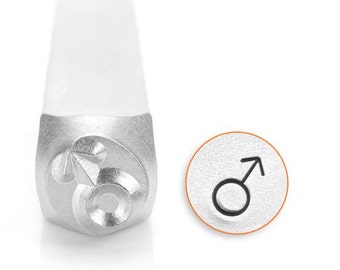 Impressart Metal Stamp Male Symbol Metal Design Stamp ImpressArt- 6mm  Design Stamp-Steel Stamps