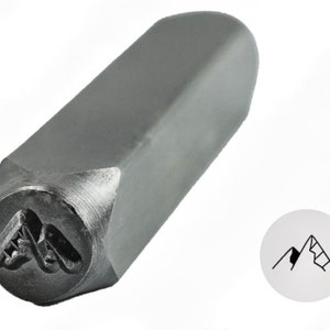 Mountain Style 2 Metal Stamp 6mm Metal Design Stamp-Steel Stamp-Metal Supply Chick-NEW-