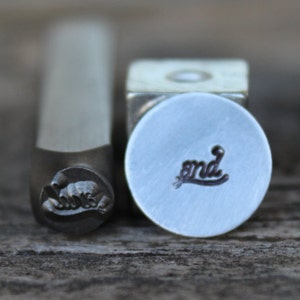 And Word (Tiny)-Metal Stamp-3mm Size-Steel Stamp-New Metal Design Stamps-by Metal Supply Chick