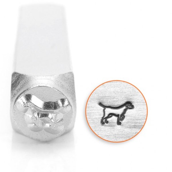 Lab Retriever Metal Stamp- Metal Design Stamp ImpressArt- 6mm Metal Stamping Tool-Steel Stamp-Metal Supply Chick-SC156AE6