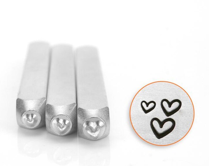 Impressart Metal Stamp Heart Design Stamp 3 Pack Get Sizes Etsy