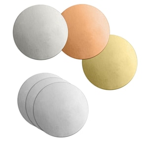 Multi Metal Circle Stamping Blank Variety Pack -1 inch 6 Pack Impressart-Stamping Blanks-Metal Supply Chick-DO6SV09-06