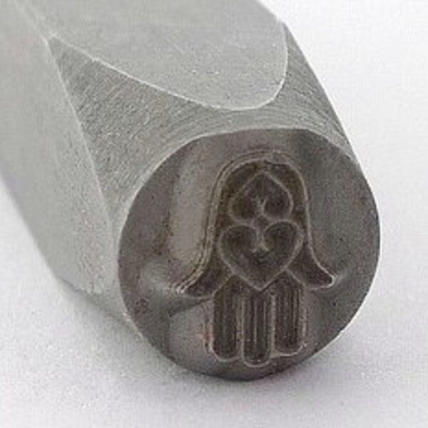 Hamsa Metal Design Stamp-Measures approx 6mm -Hand of Fatima/Miriam- Metal Design Stamp-Metal Stamping Supplies