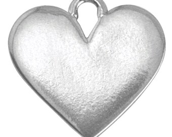 Pewter Stamping Blank-Heart 3/4 x 3/4  You Get 2- Impressart  Achieve an Organic Look in Your Stamping-You GET 2