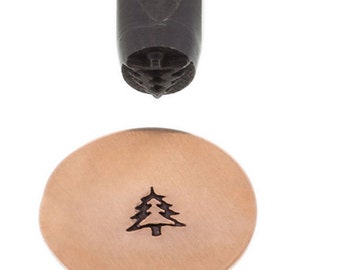 Tree  Metal Design Stamp-Eurotool-Elite Design Size- 5mm Metal Design Stamp-Metal Stamping Supplies